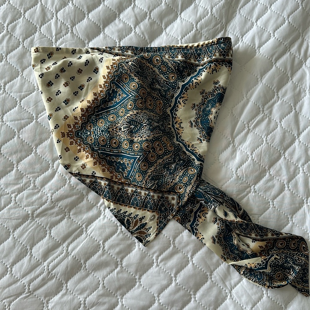 Bandanna Satin Tube Top